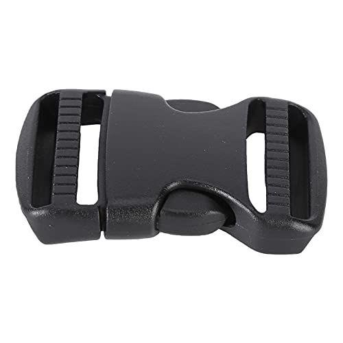 Dpofirs Fivela de Liberação de Plástico Ajustável, Alça Dupla, Artesanato Diy para Mochila Preta, 5 Peças, Ideal para Mochilas e Bolsas Escolares (25mm)