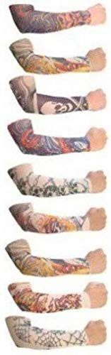 Navkar Crafts ? Assorted Arm Warmers Tattoo Sleeves Multicolour Pack of 10 for Men and Women