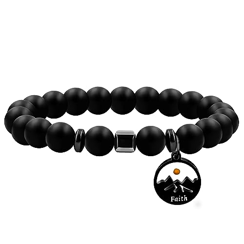 Pulsera de piedras naturales Uloveido 8MM con dijes miniatura 1