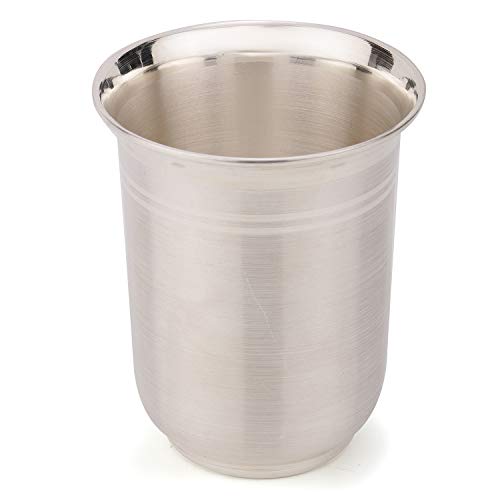 Image of Osasbazaar Pure Silver Glass Tumbler - Mehra Design - 97%-99% Pure BIS Hallmarked (Pack of 1), 150 ml