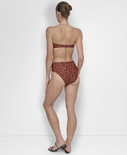 DKNY Women's Set ̶ U-Wire Bikini Top & Mid Rise Shirred Bottom with Tummy Control4