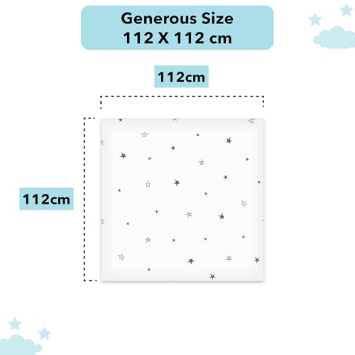 Image of The White Cradle Baby Swaddle Wrap for Newborn, Organic Muslin Blanket Pink