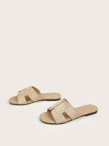 Verdusa Women's Cut Out Flat Sandals Open Toe Summer Sandals Slip On Slides2