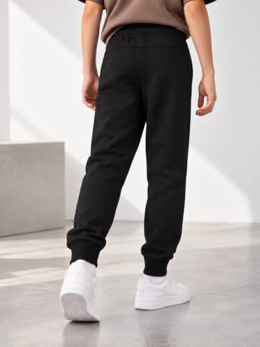 Image of Alan Jones Clothing Boys Solid Joggers Trackpant | Ribbed Hem & Waist | Drawstring Closure | Sizes 5-16 Years | Heavy GSM Fabric