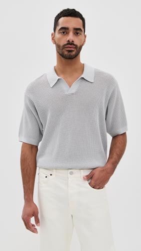 FRAME Men's Open Weave Polo Sweater2