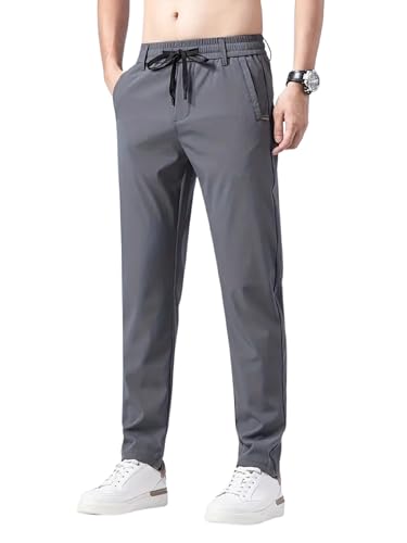 Image of Lymio Men Slim Fit Mid Rise Track Pants Gery (Trouser-22-Grey-L)