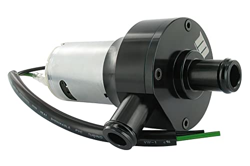 MOTOFORCE Pompa dell'acqua elettrica universale, 12 V, 15 mm, attacco nero