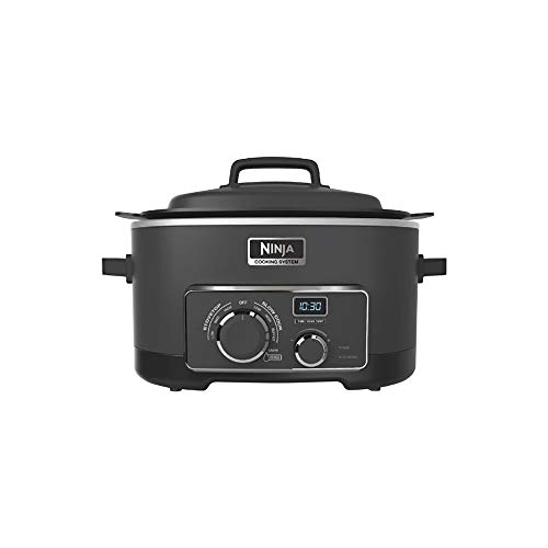 SharkNinja 842372111935 Ninja 6 Quart 3 in 1 Black Multi-System Slow Cooker (Renewed)