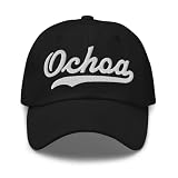 Ochoa Hat Ochoa Baseball Hat Personalized Custom Last Name Cap Family Name Headwear Surname Cap Gift Unisex Adjustable Black