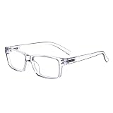 Eyekepper Spring Hinges Vintage Reading Glasses Men Readers(Transparent Frame)