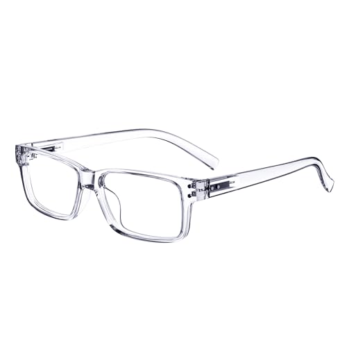 Eyekepper Spring Hinges Vintage Eyeglasses Men(Transparent Frame)