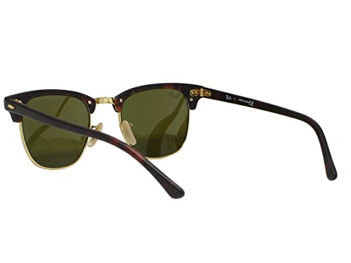 Ray Ban RB3016 Clubmaster 1145/17 Sand Havana Blue Mirror Sunglasses 47mm4