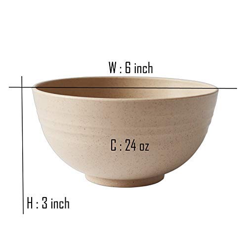 Greenandlife Dishwasher & Microwave Safe Wheat Straw Dinner Plates,Cereal Bowls,Cups Dinnerware. #TOP6