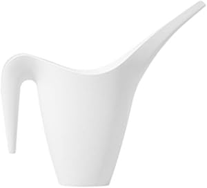 1Pcs Long Mouth Watering Pot,1/2 Gallon Plant Watering Can, Plastic Flower Kettle Pot for Outdoor and Indoor House Plant (White)