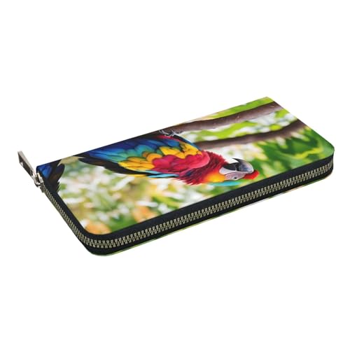 Fantastic Parrot Feather 1 Print Womens Wallet, Ladies Credit Card Holder, Phone Wallet Purses, Long Clutch Hand Bag2