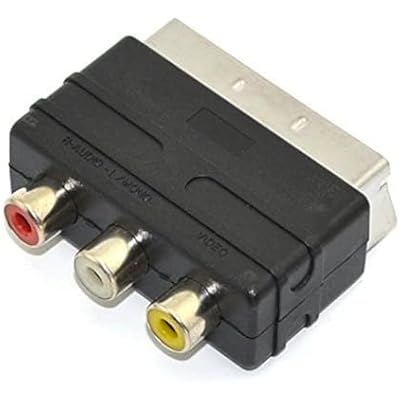CHILDMORY 3RCA To Scart Adapter AV Cable Converter Switcher for PS4 TV DVD