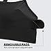 CRZ YOGA Butterluxe Womens Y-Back Racerback Sports Bra - Spaghetti Straps Wireless Scoop Neck Athletic Padded Yoga Tops Black Medium