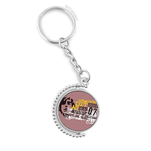Key ring graffiti culture urban tribe porte-clé rotatif original multicolore pour citadins