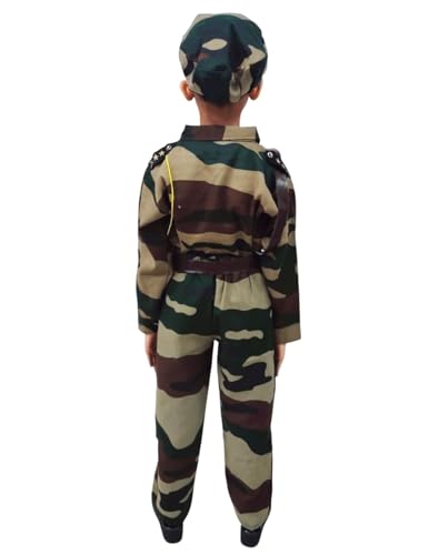 Image of BookMyCostume Kids 6-Pcs Forces & Community Helper Costume Collection - Army, Military, Navy, Police & Soldier Outfits - Fancy Dress for Patriotic Events, School Annual Day, Role-Play & Competitions