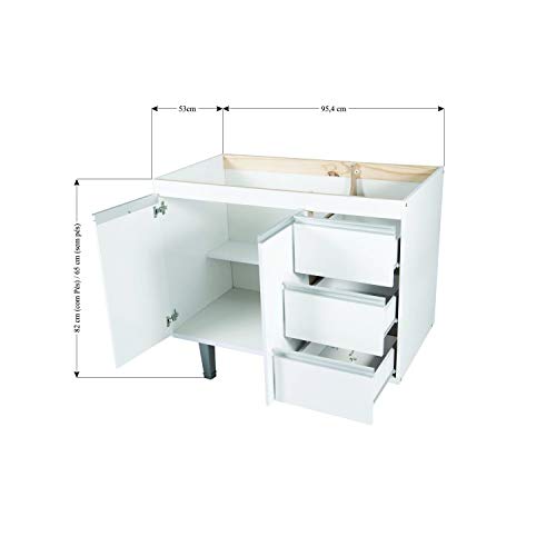 Gabinete para pia de 100cm Montebello Branco