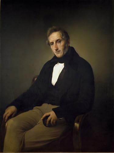 Portrait Alessandro Manzoni peinture Hayez pour sublimer un grand bureau