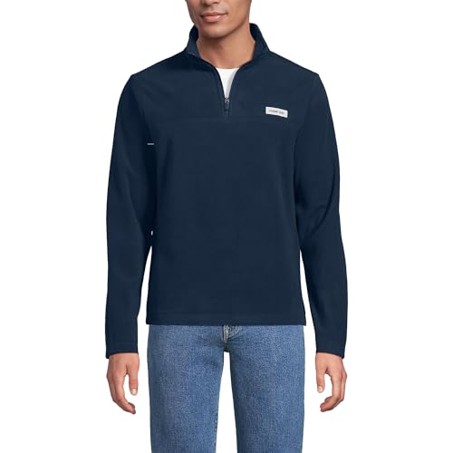 Image of Lands' End Men's Anyweather Fleece Quarter Zip Pullover