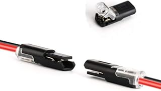 Pluggable LED Wire Connectors, TYUMEN 24pcs 2 Pin 2 Way Universal Compact Wire Terminals, No Wire-Stripping Required, Toolless Spring Wire Connectors, Quick Splice Wire Wiring Connector for AWG 20-24
