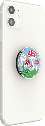 Image of PopSockets Adhesive Phone Grip, Holder, Phone Stand, Mushroom - Enamel Fun Guy