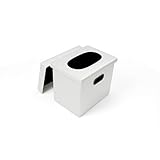 【防災士推奨】PYKES PEAK 簡易トイレ スツールトイレ 【普段はスツールとして】折りたたみ式 Lサイズ リビング用 非常用 災害用 携帯トイレ 防災グッズ ポータブルトイレ (ホワイト/Lサイズ)