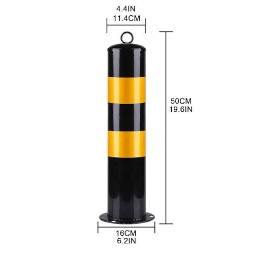 Borne de sécurité réfléchissante (Lot de 2) pour allées, hôtels, commerces et parkings - Résistante aux intempéries, Installation Facile