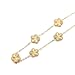 UOOANUO Clover Necklace for Women 18K Gold Plated Stainless Steel Four Leaf Clover Necklace Lucky Simple Dainty Jewelry (18K Gold)