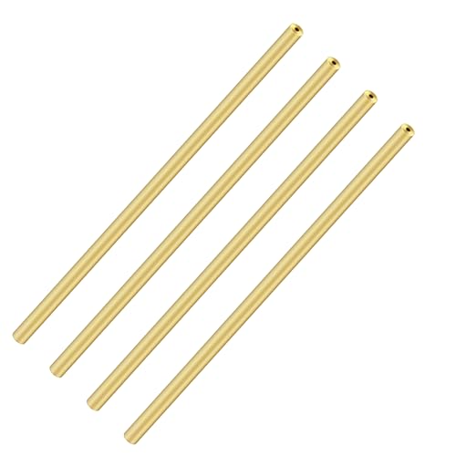 iMeistek Tubo de latón, 3 mm de diámetro exterior x 1 mm de grosor de pared, 200 mm de longitud, tubo redondo de latón para manualidades (4 piezas)