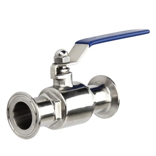 Válvula de bola sanitaria con abrazadera de instalación rápida para conductos de 45 mm 2