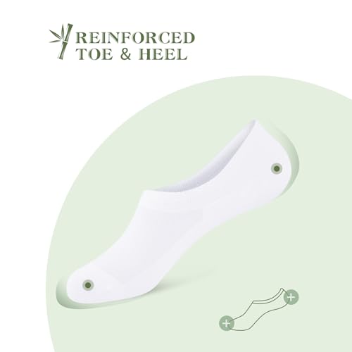 3 Pairs Bamboo Rayon No Show Socks for Men Women, Ultra Low Cut Invisible Liner Socks with Non-Slip Silicone Stripes4