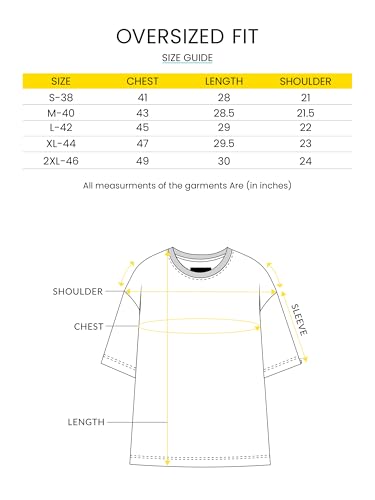 Image of Beyoung Looper Solid Oversized Tshirt for Men | Round Neck | Drop Shoulder | Half Sleeves | Plain Oversized Tshirt