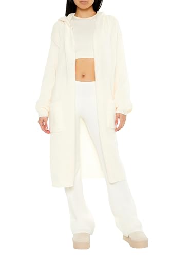 Image of Forever 21 Women's Hooded Cardigan Sweater