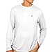 Reel Life Men's Jax Long Sleeve Shirt | UPF 50+ Sun Protection | Lightweight, Quick Dry, Breathable Top| White/American Flag, Large