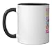 Rock The Test Funny Pencil Test Day Boy Girl Student Teacher Ceramic Mug, Black/White