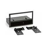 Scosche KA2064B Single DIN Radio Install Dash Kit with Integrated Storage Pocket Compatible with 2005-2010 Kia Sportage - Aftermarket Car Stereo Installation Kit - Does Not Fit Double DIN Radios