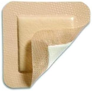 Foam Gentle Border Dressing Silicone Square Adhesive Border for Bed Sore Leg Ulcer Foot Diabetic Painless Removal High Absorbency Waterproof Wound Care 3 X 3" Pack of 10 by Medical Is Us