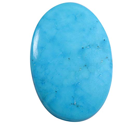 Cabochon en magnésite turquoise de 30,95 carats, une pierre ovale d'exception Oc53