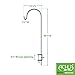 Achla Designs TSW-02 Deck Rail, Adjustable Shepherd's Pole, Black