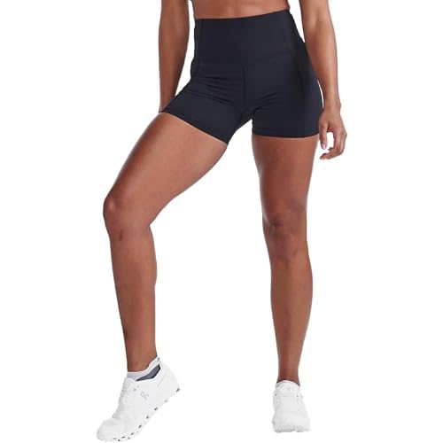 Short de compression taille haute femme noir pour entraînement et récupération