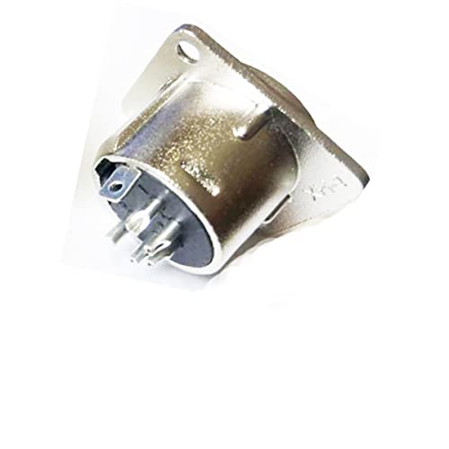 Priaolker 5 Pin Xlr Male Socket Metal Panel Mount Chassis Microphone Audio Jack D-Type Connector Adapter, Pack Of 5 #TOP2