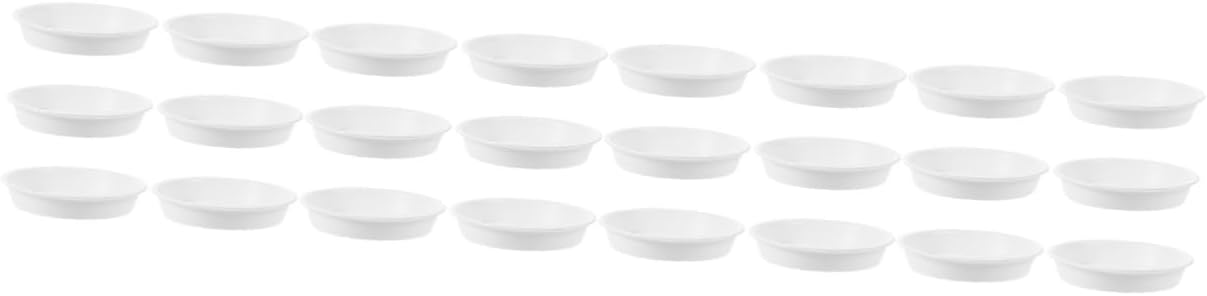 Mipcase 24pcs Round Plastic Plant Saucer Tray Durable Water Catcher for Flower Pots Outer for Use Reusable Plant Drip Trays for Easy Maintenance
