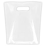 ヘッズ 手提げ袋 18×6×20cm スタンドバッグ 小判抜き穴 底マチ 100枚 無地 クリア ガゼットバッグ HEADS MTO-6
