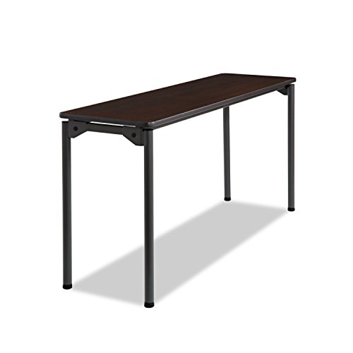 Iceberg Maxx Legroom Laminate Folding Table, With Open Corner Design, Walnut, 18" W X 60" L X 29.5" H #TOP22