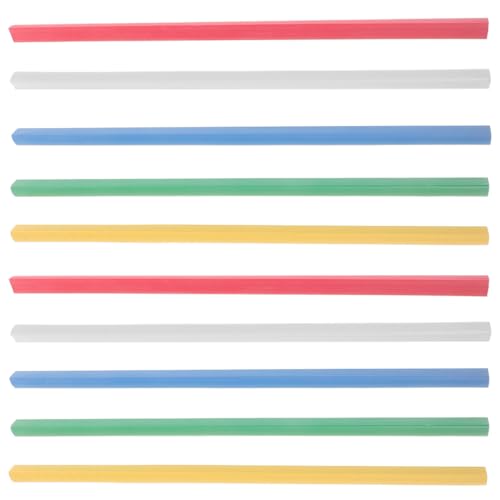 NUOBESTY 50pcs Plastic Slide Binders Bookbinding Slide Bars 0.9cm Solid Color Spine Bars for Document Binding Folder Office School Supplies