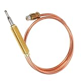INOOMP Calentador De Chimenea Piezas De Repuesto para Fogones De Gas Reemplazo del Termopar De Termopar para Calentador De Agua Kit De Termopar para Chimenea De Gas Dorado Cobre