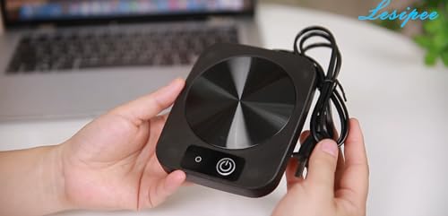 Coffee Mug Warmer, Smart Candle Warmer, Electric Cup Warmer with Aluminum Metal Panel for Office, Desk Accessories, Electric Beverage Warmer for Cocoa, Milk, Coffee Gifts for Dad